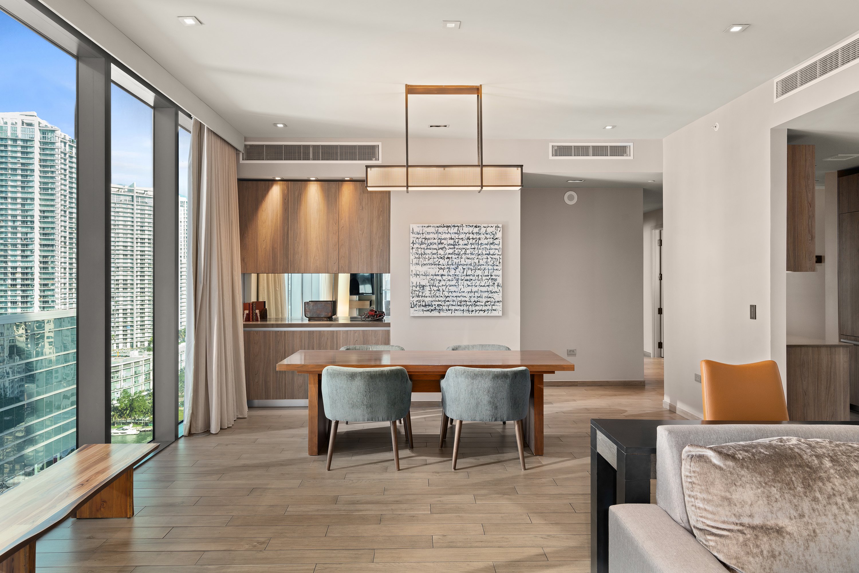 EAST Miami - Two Bedroom Corner Residence - Living Room 1