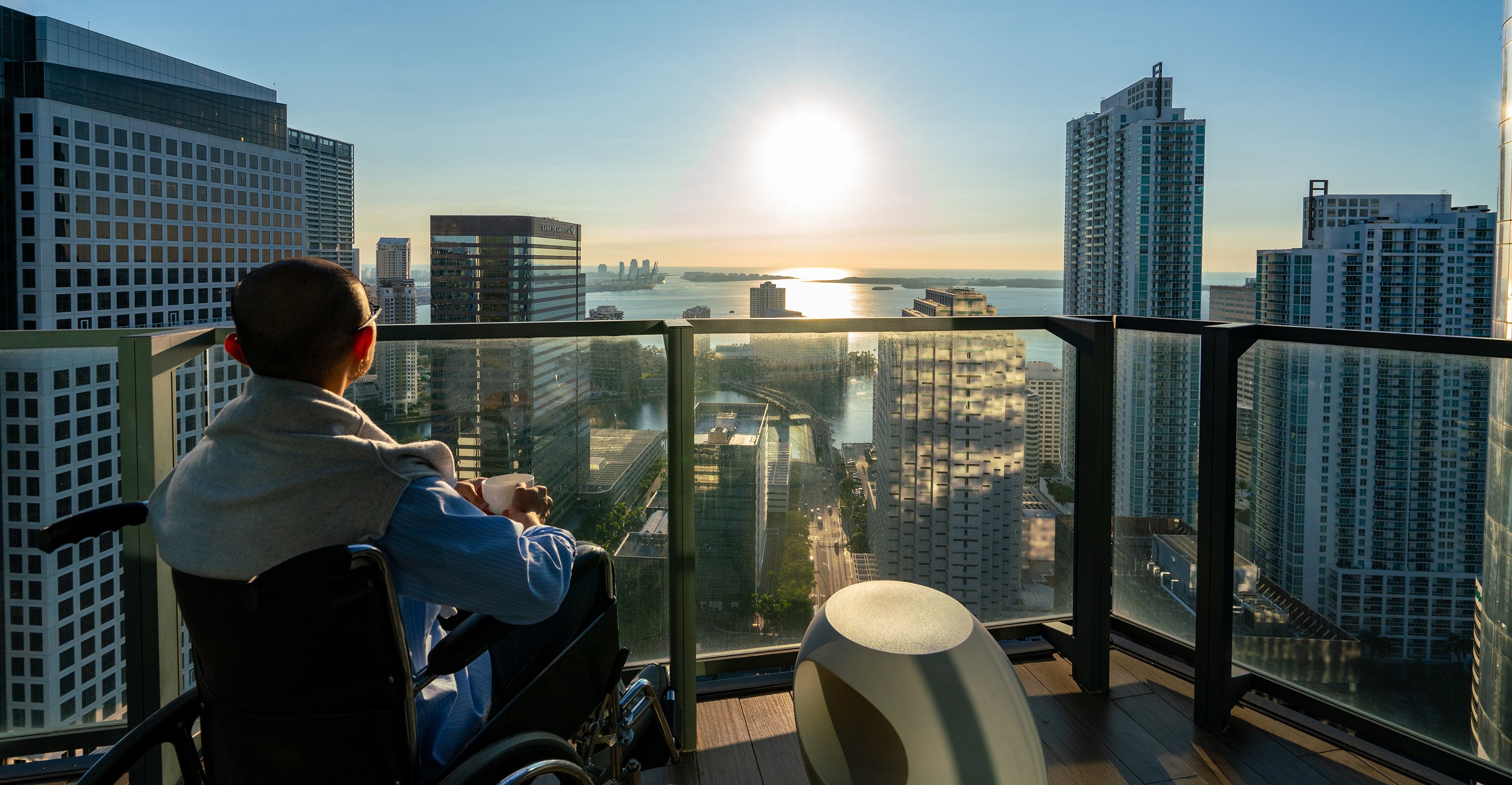 ADA wheel chair view Miami florida accessibility hotel