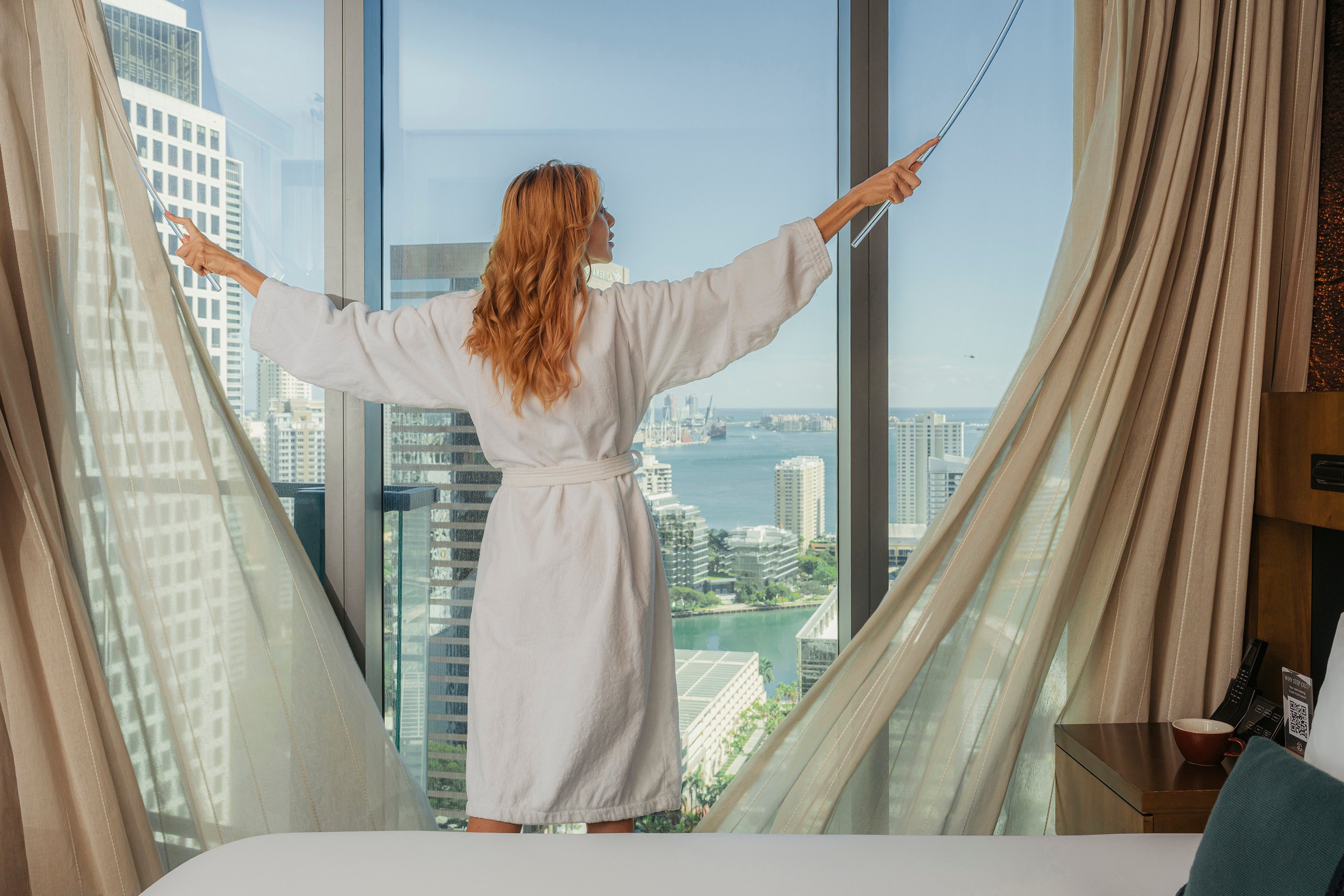 east miami hotel view biscayne bay high res skyscrapers florida