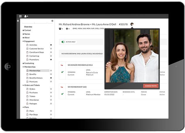View of a customer record in Tessitura