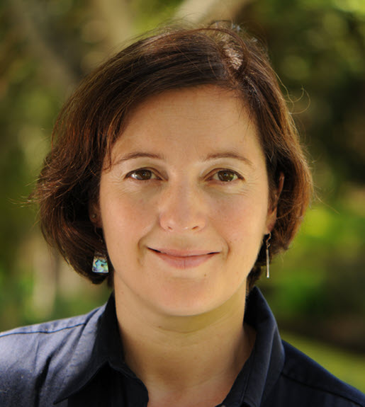 Shannon Bennett, seen from the shoulders up; smiling