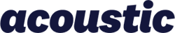 Acoustic logo - the word "acoustic" in lowercase black letters on a white background