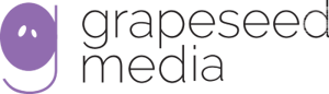 Grapeseed Media logo in black and purple