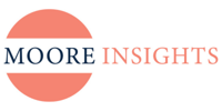 Moore Insights logo: the word Moore in black letters within a red circle and the word insights to its right in red font