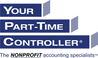 Your part-time controller logo in navy blue