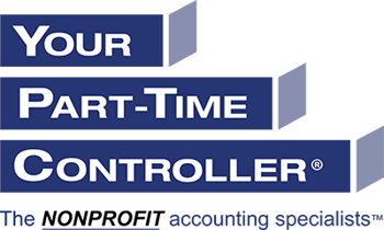 Your part-time controller logo in navy blue