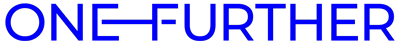 Logo for One Further in blue