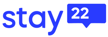 Logo for Stay22 in indigo