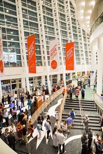 Guests enter the Ziff Ballet Opera House lobby before a performance at Adrienne Arsht Center