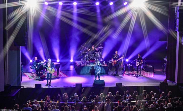 Air Supply performing on stage at Mayo Performing Arts Center in Morristown, New Jersey