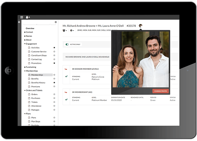 View of a customer record in Tessitura