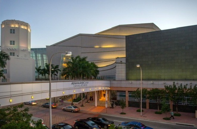 Exterior of the Adrienne Arsht Center for the Performing Arts.