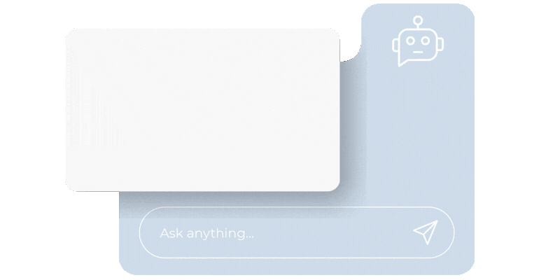 A GIF of a mock AI chat bot with a block of text reading "Being the answer matters more than being the top link."