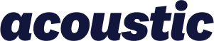 Acoustic logo - the word "acoustic" in lowercase black letters on a white background