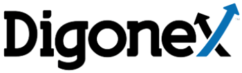 Digonex logo in black and blue