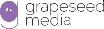 Grapeseed Media logo in black and purple