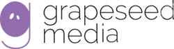 Grapeseed Media logo in black and purple