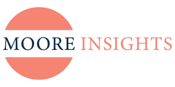 Moore Insights logo: the word Moore in black letters within a red circle and the word insights to its right in red font