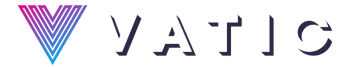 Vatic logo in black, purple, and blue