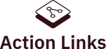 Action Links' logo in black text