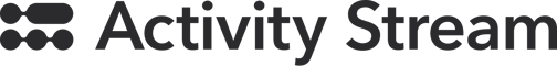 Activity Stream's logo in black text