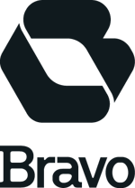 Bravo's logo in dark text