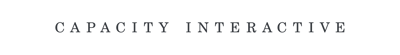 Capacity Interactive's logo in charcoal gray text
