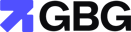 GBG's logo in black text