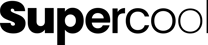 Supercool's logo in black text