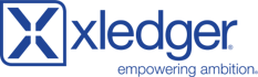 Xledger's logo in blue text