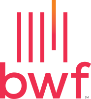 bwf logo in red.