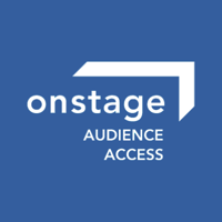 Onstage Publications' logo in white text on a blue square