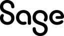 Sage's logo in black text