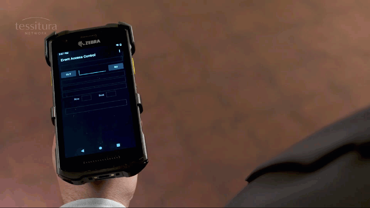 Gif of personal message appeared after ticket is scanned