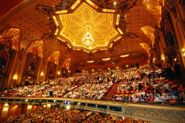 A view of a full audience at the Ohio Theatre in Columbus.