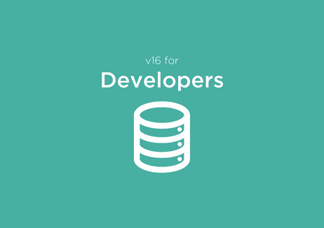 A database icon with text reading "v16 for Developers"