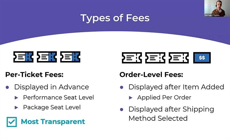 Pop-up skill builder: Ticket pricing and fee transparency