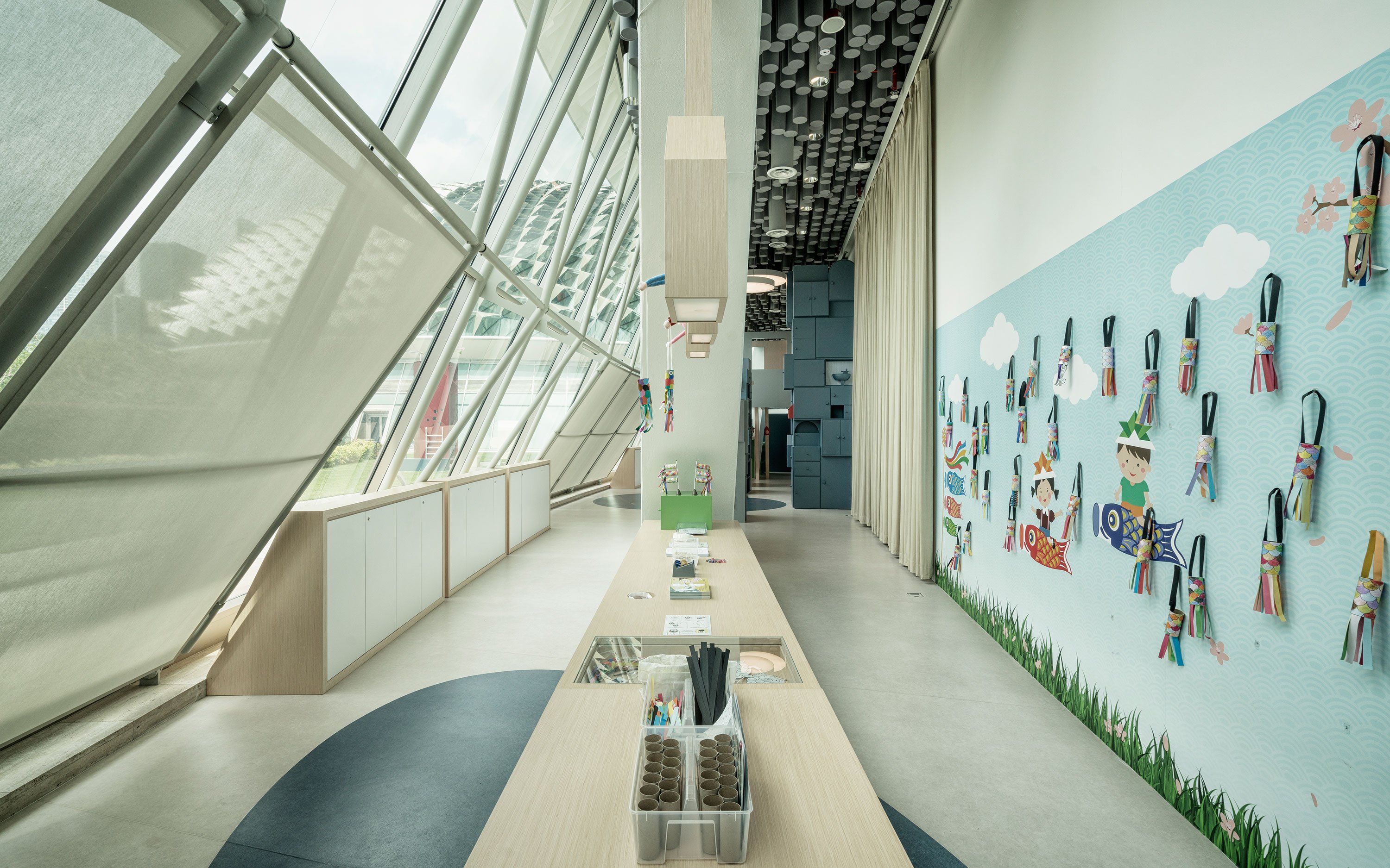 Interior of PIP’s PLAYbox, a children’s play area at Esplanade.