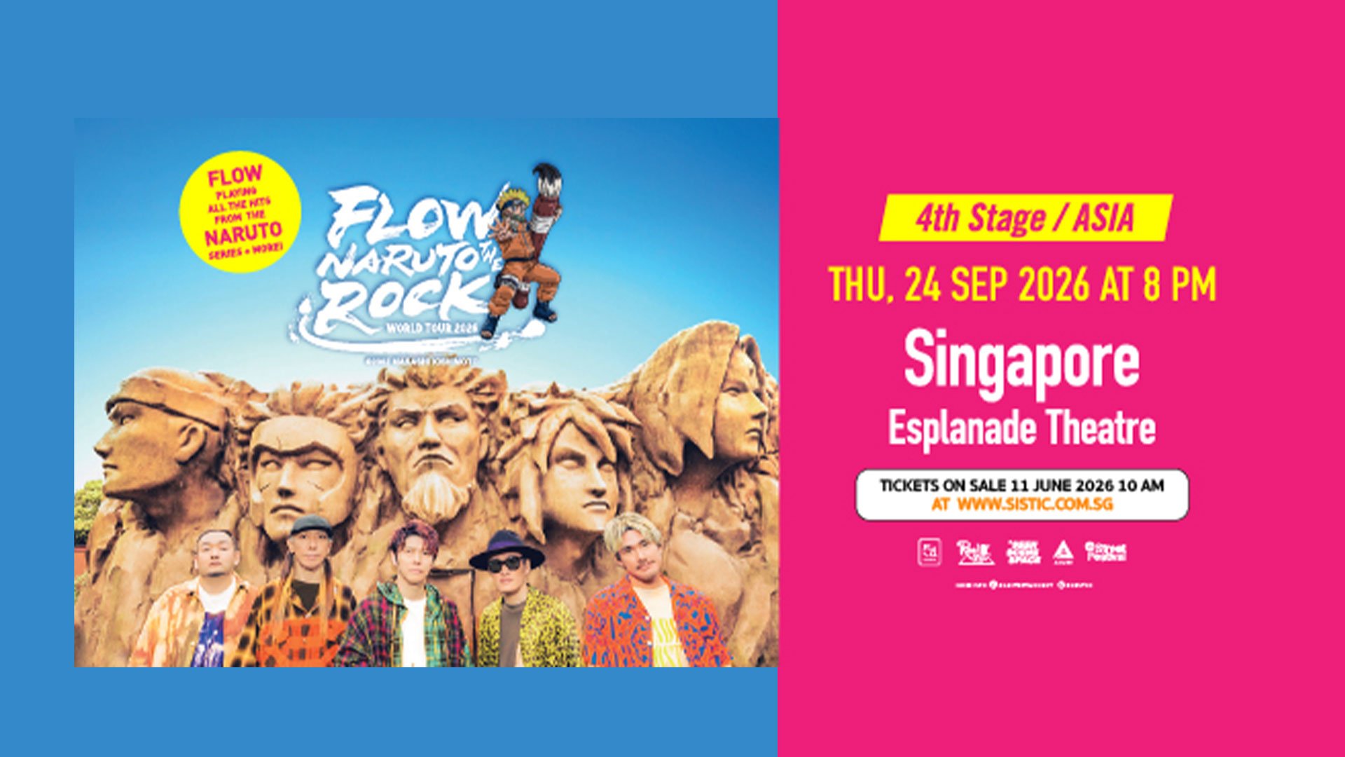 FLOW NARUTO THE ROCK WORLD TOUR 2026 SINGAPORE Key Visual