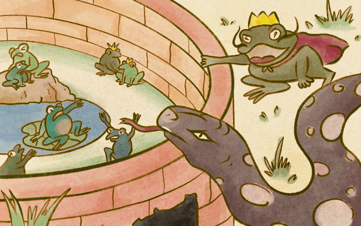 The frog king and the snake