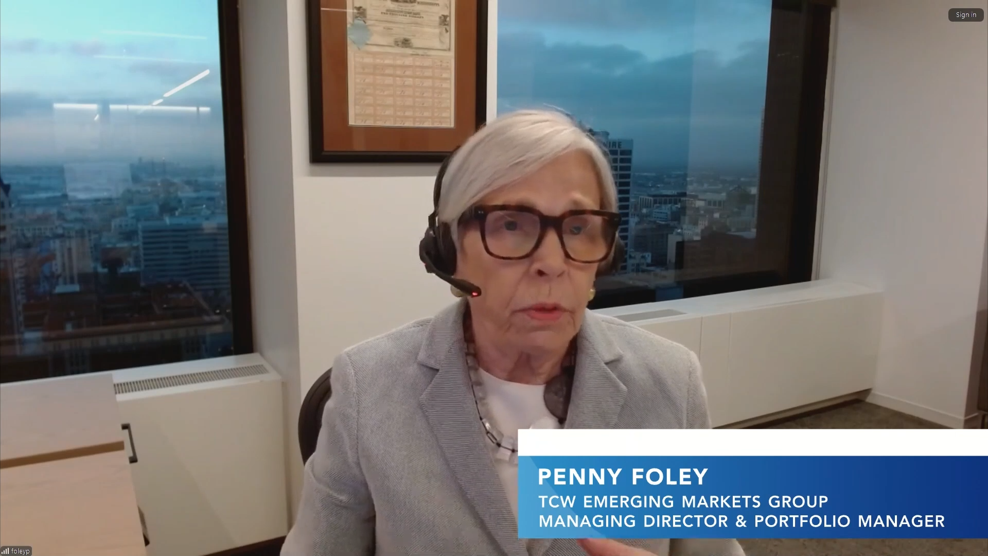 P. Foley Penny Foley on Bloomberg Radio