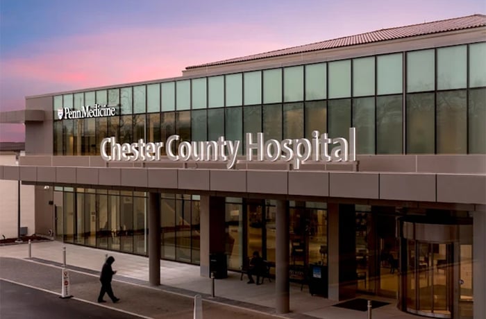 Chester county hospital facade