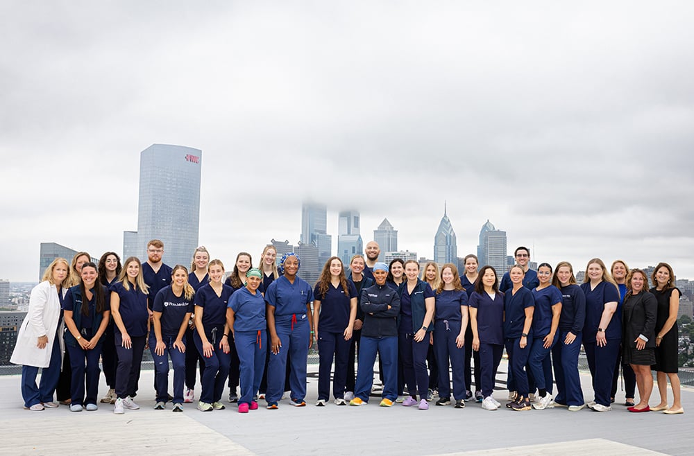 Full team on helipad