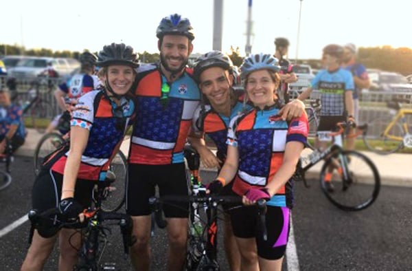 Residents on a bike ride