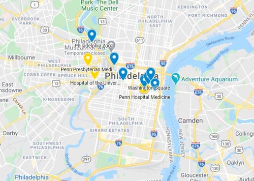Map of philadelphia
