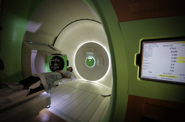 Penn patient in cyclotron