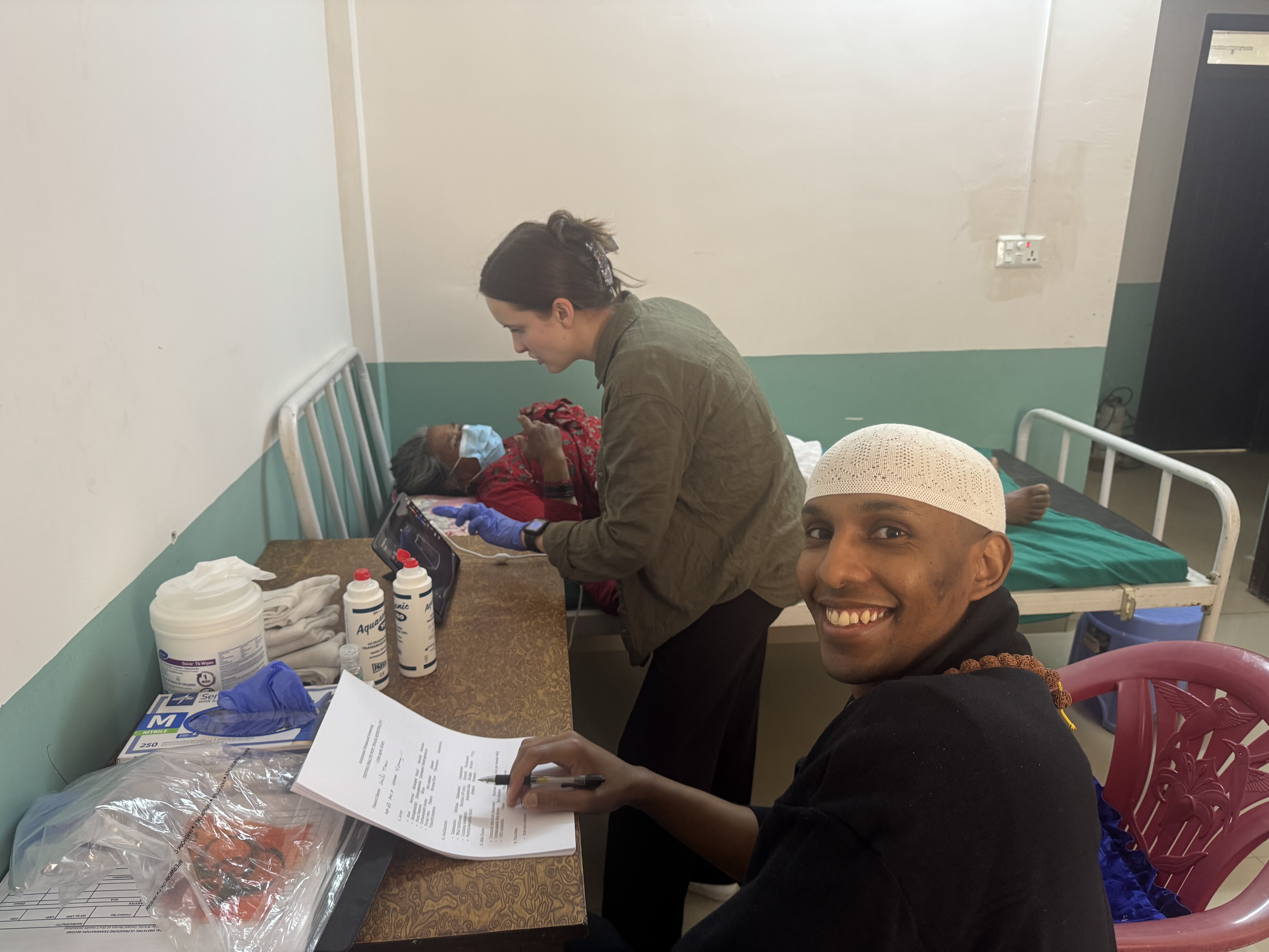 Dr. Abass Noor caring for patients in rural Nepal