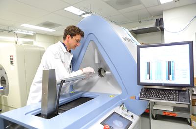Radiologist preparing for a scan