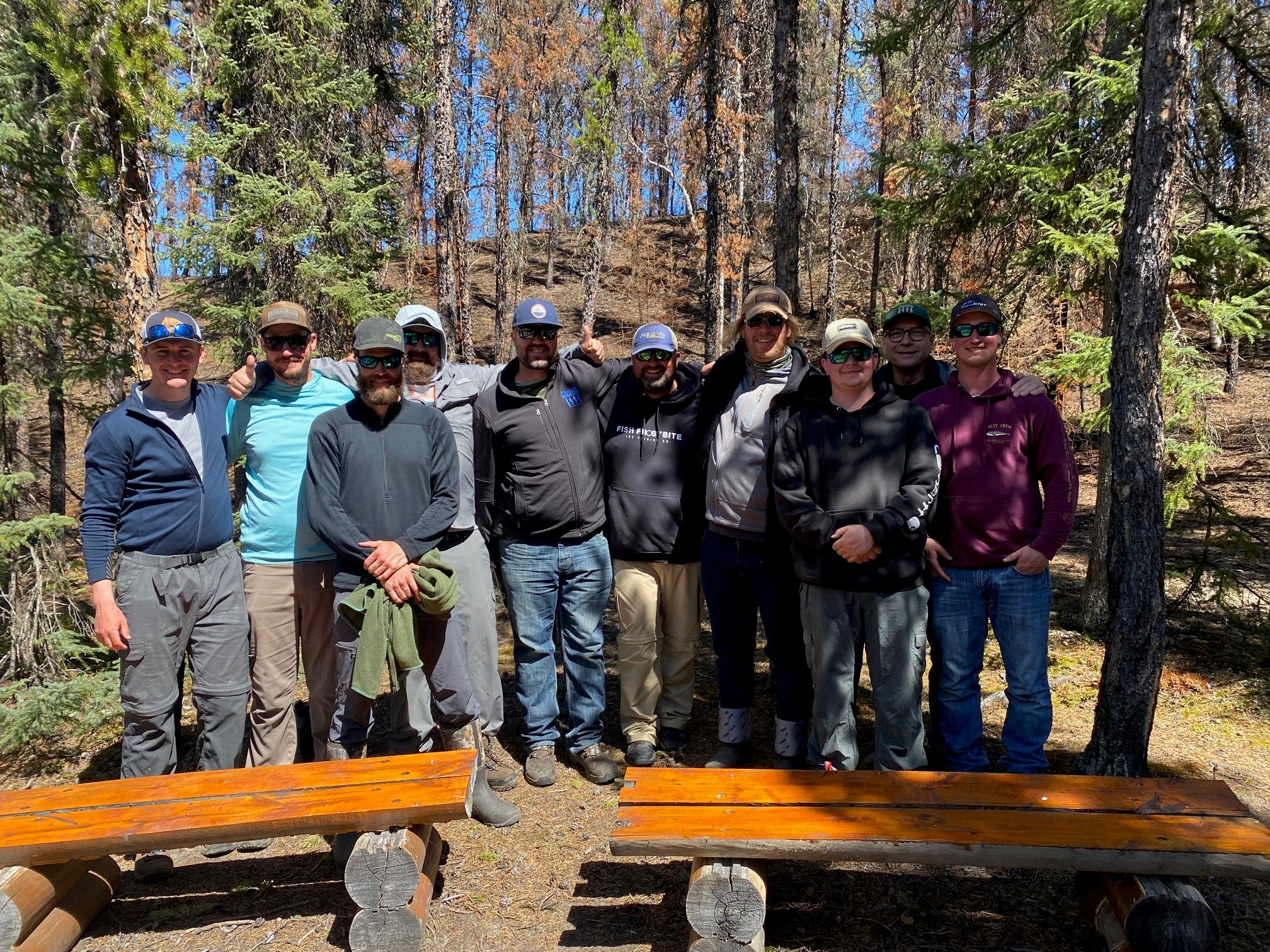 Wollaston Lake Lodge group photo below, left to right: Andrew Cook; Pat Vella; Cayden Quiring; Stuart MacKenzie; Cisco Ferrero, Senior Guide; Clayton Schick, Senior Guide; Andrew Marr, Senior Guide; Solomon Maxwell; Craig Blackmur,Senior Guide and one of the first Saskatchewan's first professionally certified guides (1998); and Connor Toporowski. Missing from the photo: Kris Radzichowsky; Kyle Martin; Travis Thom; and Liam Riddell. Photo courtesy of Wallaston Lake Lodge.