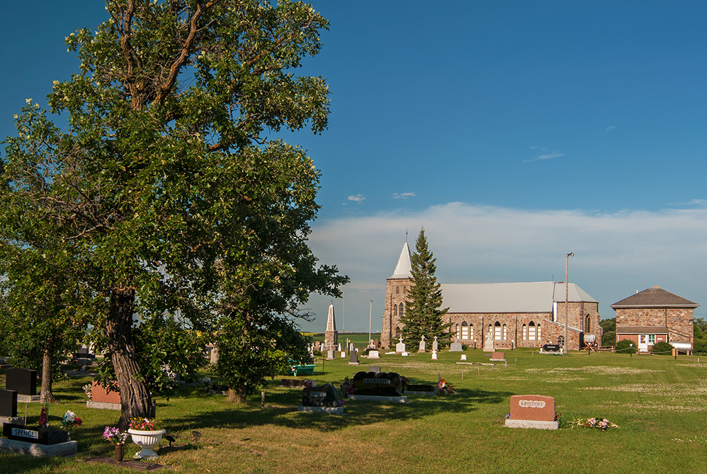 Cemetery and church